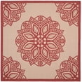 thumbnail image 2 of Safavieh Courtyard Millicent Medallion Indoor/Outdoor Area Rug, Beige/Red, 6'7" x 6'7" Square, 2 of 9
