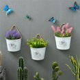 thumbnail image 1 of Vintage Metal Flower Vase Pastoral Style Rustic Iron Wall Mounted Flower Pot Planters for Balcony Garden Plant With RopeBUnited Kingdom He Qiyong unisex, 1 of 1