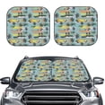 thumbnail image 2 of Haiem Hawaiian Style Car Windshield Sun Shade (2 Pieces) Foldable Windshield Sun Shade Car Accessories for Truck SUV Pickup-Medium, 2 of 7