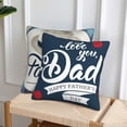 thumbnail image 4 of Happy Fathers Day Throw Pillow Covers 18x18 inch Set of 2 Outdoor and Indoor Decorative Pillow Cover for Patio Garden Living Room Bed Sofa, 4 of 6