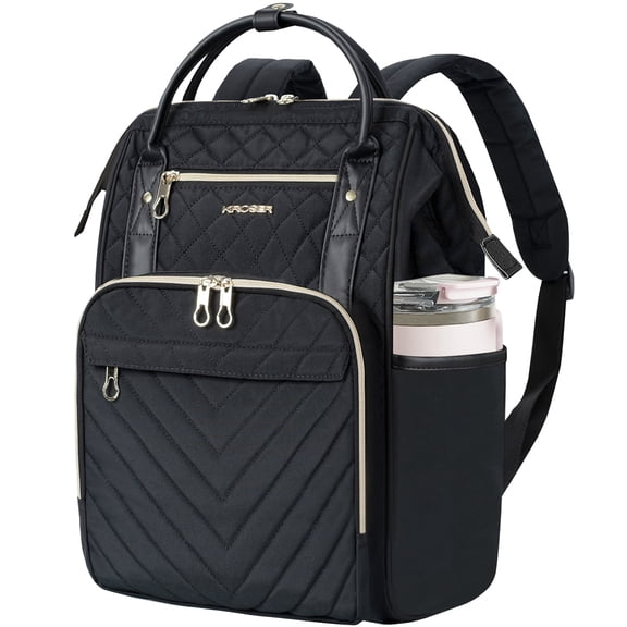 KROSER Waterproof Laptop Backpack for Travel & Business, 17-inch Daypack with USB Port for Men & Women