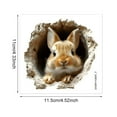 thumbnail image 2 of Cracked-Wall Stickers, Decals, and Vinyl Decor,Bunny Sticker Realistic Visual Easter Rabbits Decoration For Instant Spring Funny, 2 of 7