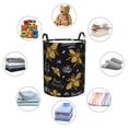 thumbnail image 3 of Lsque Hohey Bee Golden Embroidery pattern Laundry Hamper Basket, Tall Woven Rope Hamper Basket for Clothes, Lightweight Storage Basket, Collapsible Waterproof-Medium, 3 of 8