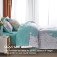 thumbnail image 3 of Davulos Floral Comforter Set King Size 7 Piece Green Flower Bed in a Bag, Elegant Floral Comforter with Sheet Set, Reversible King Bed Set Soft Microfiber Bedding Set for All Season, 3 of 8