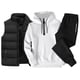 thumbnail image 4 of Conjunto de chándal para hombre, sudadera con capucha y media cremallera, chaleco impermeable de plumas y pantalones de chándal, conjunto de 3 piezas, ropa informal cálida de invierno 2023, 4 of 4
