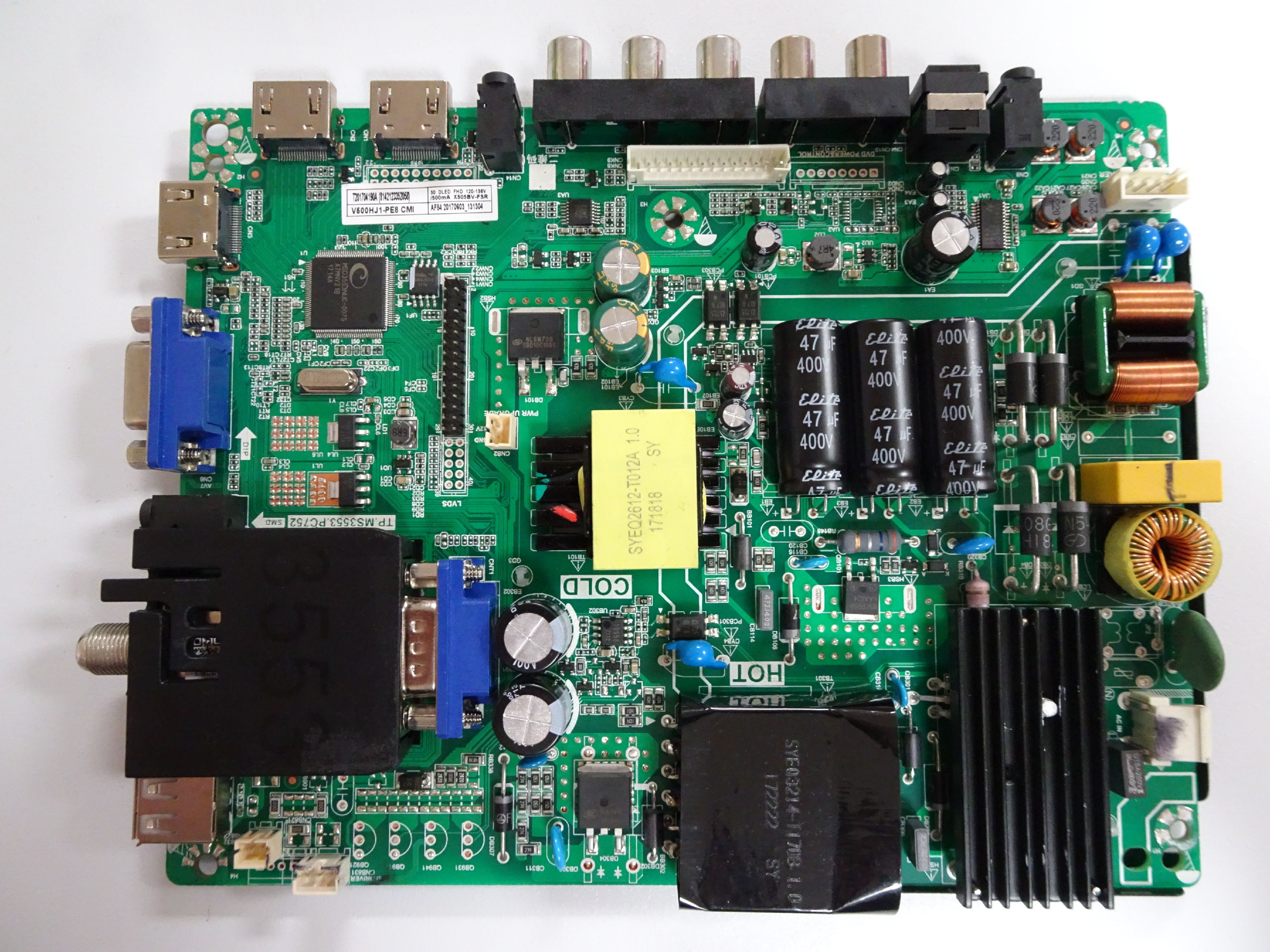 Sceptre X505BVFSR H50 CTTV53GA Main Board (TP.MS353.PC752)