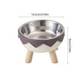 thumbnail image 3 of Loyerfyivos Stainless Steel Dog Bowl No Slide Dog Food Bowl Cats Food Bowl Avoid Knockover Pet Bowl No Chin High Legged Cats Bowl, 3 of 6
