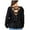 Black, variant on Sweaters for Women, V Neck Sweaters for Women, European Back Tie Drawstring, Loose Knit Fall Winter Top