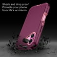 thumbnail image 4 of Petocase for iPhone 16 Plus Case,Shockproof Dust/Drop Proof 3 in 1 Full Body Rugged Heavy Duty Durable Cover,Red/Pink, 4 of 7