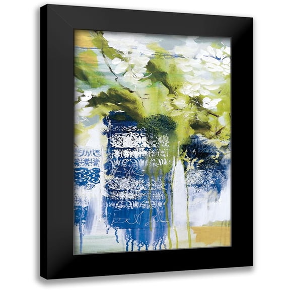 Jones, A. 11x14 Black Modern Framed Museum Art Print Titled - Blue Wrens II