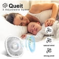 thumbnail image 2 of BEMS-Ventilador portátil blanco, ventilador silencioso, tres velocidades de viento, mini ventilador con, 2 of 5