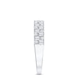 thumbnail image 4 of Rosec Jewels Certified Moissanite Half Eternity Ring - Wedding Anniversary Ring - D-VS1 Quality, 18K White Gold, US 7.00, 4 of 9