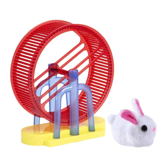 HILABEE Electric Simulation Plush Toy Accessories Fun Kids Pet Toy with Wheel Runner Simulated Bunny