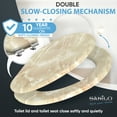 thumbnail image 3 of Sanilo Soft Close Toilet Seat ELONGATED, Quiet and Slow Close Lid and Seat, Strong Bumpers and Hinges, Marble Nature, 3 of 7