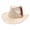 Beige, variant on QASIEATN Elegant Western Style Fedora Hat for Women and Men Fashion Feather Ornament Jazz Hat Church Party Solid Color Panama Hat
