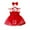 Rouge, variante sur HNMKIU Justaucorps pour Filles Sans Manches avec Imprimés et Accessoires Assortis pour Toutes Occasions