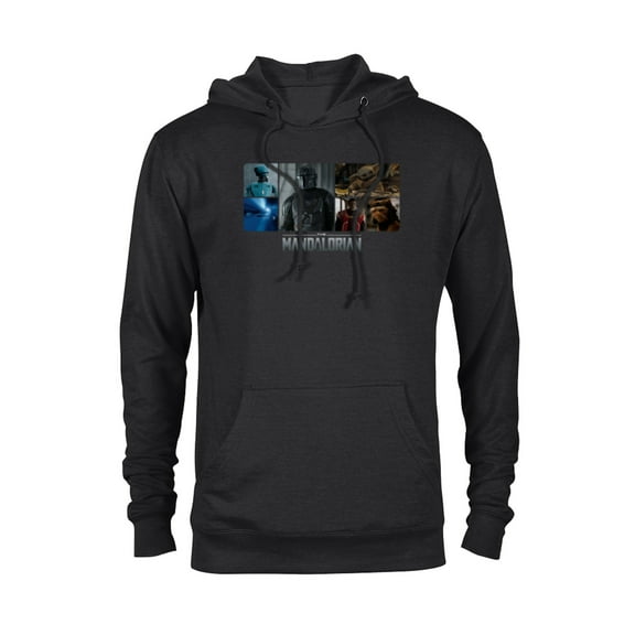 Star Wars The Mandalorian Season 3 Grogu Galactic Faces - Pullover Hoodie for Adults - Customized-Black