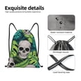 thumbnail image 6 of Bingfone Skull And Palm Leaves Drawstrings Backpacks Bags For Men Women Gym Drawstrings Bag, 6 of 9
