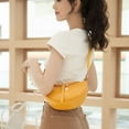 thumbnail image 6 of Casual Travel Purse Crocodile Pattern PU Handbag Crossbody Phone Bag Women  Shoulder Backpack Korean Style Bag Semicircle Saddle Bag YELLOW, 6 of 8