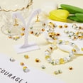 thumbnail image 4 of 100Pcs Handmade Printed Porcelain Beads Sets Round Yellow 6~10mm Hole: 1.6~2mm DIY, 4 of 6