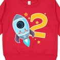 thumbnail image 3 of Inktastic Rocket Space Ship Happy Second Birthday Toddler Sweatshirt, 3 of 4