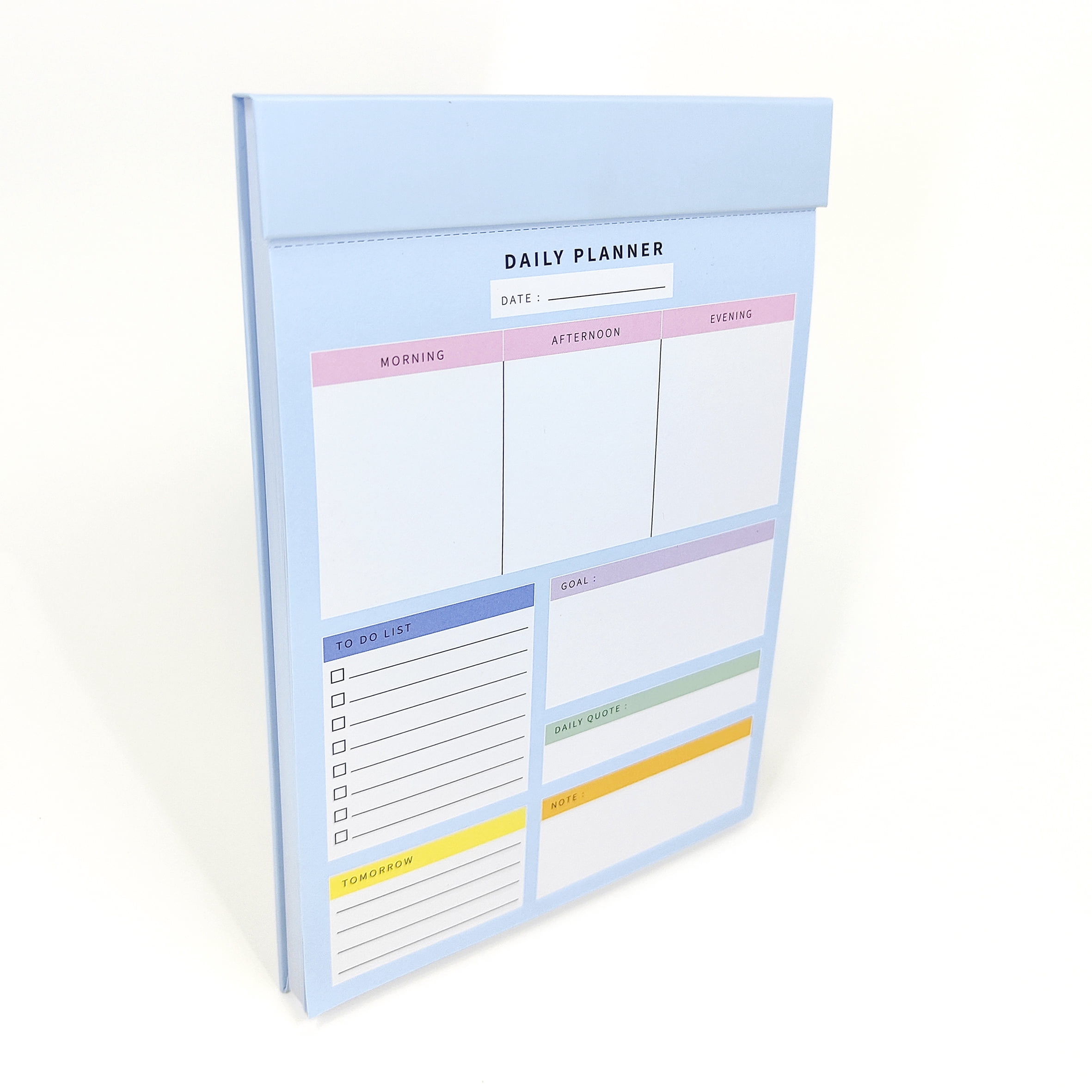 Pen+Gear Undated Daily Planner Pad, 60 Sheets, Multi-Color, 5.8" x 8.3"