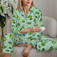 thumbnail image 6 of Wukai Froggs In The Lake Print Women's Pajama Set,PJ Set,Lounge Sets For Women Soft Long Sleeve Sleepwear Comfort and Style-XX-Large, 6 of 7