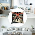 thumbnail image 5 of nygtbtfer Throw Pillow Covers Cat Pillow Cases Animal Pillowcase Linen Cushion Cover for Couch Bed Sofa Patio Car,Set of 2 White, 5 of 7