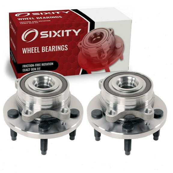 2 pc Sixity Rear Wheel Bearing Hub Assembly compatible with Ford Edge 2011-2014