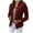 Wine, variant on IROINNID Women's Blazer Jacket Round Neck Solid Color Long Sleeve Loose Slim-Breasted Small Suit Short Coat Top, Wine