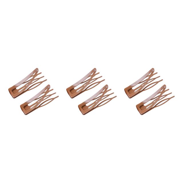 fastboy Hair Ornaments Sturdy Simple Styling Tools Side Clip Snap Fastener Clip Coffee 3Set