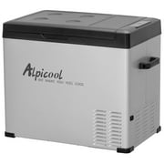 Alpicool 53 Quart Portable Mini Fridge Freezer for Car Truck RV, Silver, 37 lb, 12V DC