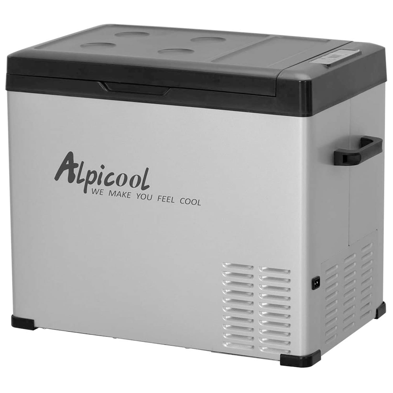 Alpicool 53 Quart Portable Mini Fridge Freezer for Car Truck RV, Silver, 37 lb, 12V DC