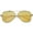 Gold / Orange, variant on sunglassLA Unisex Retro Metal Frame Double Nose Bridge Color Flat Lens Aviator Sunglasses 60mm (Gold / Blue) - 60mm