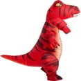 thumbnail image 3 of Adult Dinosaur Costume Tyrannosaurus Inflatable Costume Men/Women Halloween Christmas Carnival Show Dress Up,Adults 4'11"-6'3",green, 3 of 7