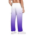 thumbnail image 4 of Men's Heavyweight Fleece Cargo Sweatpants Purple M, 4 of 6
