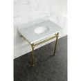 thumbnail image 2 of Kingston Brass KVBH3622M87 Addington 36" Rectangular Marble Console Bathroom Sink - Marble, 2 of 7