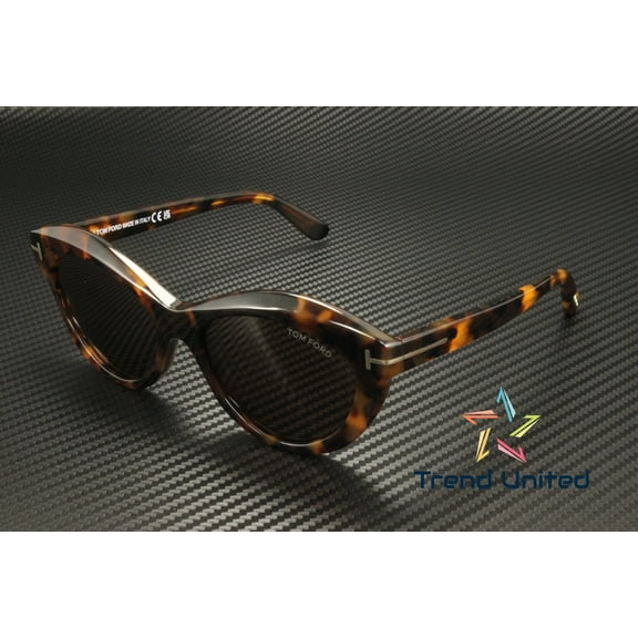 Tom Ford FT1111 52E Plastic Dark Havana Brown 55 mm Women's Sunglasses