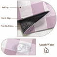 thumbnail image 6 of Pink Plaid Round Area Rug 3.3 FT, Non Slip Small Entryway Kitchen Mat, Spring Summer Farmhouse Buffalo Checkered Washable Soft Circular Rug Non-Shedding Door Mat for Bathroom Playroom Kids Room, 6 of 9