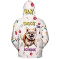 thumbnail image 2 of Back to School Cute Akita All Over Print 3D Hoodie Unisex Merch Hoodies Inu Dog Lover - 13010, 2 of 6
