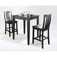 thumbnail image 3 of Crosley Furniture 3 Piece Traditional Wood Counter Height Dining Set in Black, 3 of 4