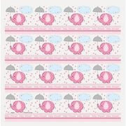 Pink Elephant Baby Shower Wrapping Paper Roll, 5 x 2.5ft, 1 ct