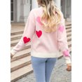 thumbnail image 6 of Women's Heart Print Sweaters Valentines Day Loose Pullovers, 6 of 7