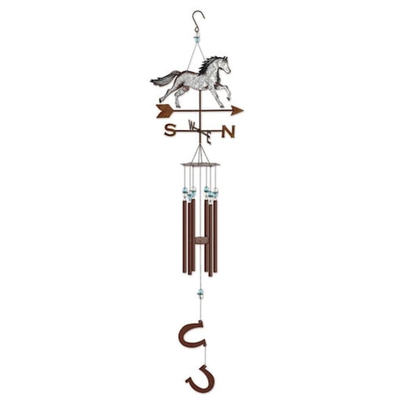 Sunset Vista Designs Farm Fresh Wind Chime, 40-Inch, Horse