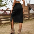 thumbnail image 4 of Women's Cargo Skirt Knee Length Summer Skirt High Waisted Y2K Short Skort Black M, 4 of 5