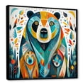 thumbnail image 2 of Designart "Grizzly Bear Collage A Creative Display" Animals Framed Wall Art - Traditional Yellow Bear Bedroom Framed Canvas Wall Art, 2 of 6