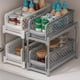 thumbnail image 2 of Organizador de 2 con Diseño Que Ahorra Espacio y Cajones Extraíbles, Gabinetes Deslizantes para Baño y Cocina, Color, 2 of 4