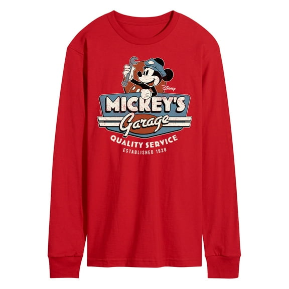 Disney - Mickey & Friends - Mickey's Garage - Quality Service - Men's Long Sleeve T-shirt