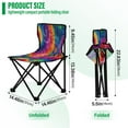 thumbnail image 3 of 600D Oxford Camping Chair Portable Foldable Chair Supports 220 lbs for Picnic, Fishing, Backpacking Colorful Tie-dye with Swirling, 3 of 8