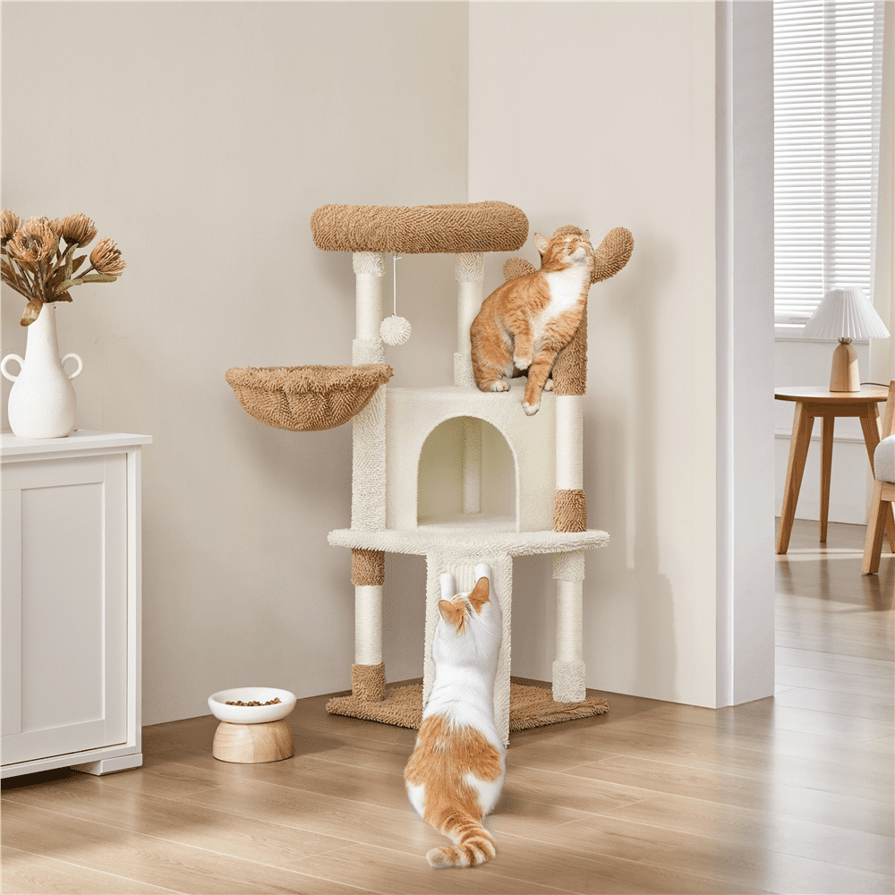 Renwick 42" Height Cactus Cat Tree with Scratching Posts and Platform, Beige/Brown